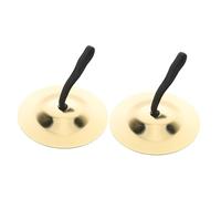 Milisten 1 Pair Copper Finger Cymbals for Belly Dance Durable Musical Instrument with Elegant Gold Finish for Dancer Parties and Performances Eye Catching Zills for Finger Dancing