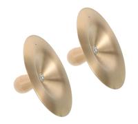Milisten 1 Pair Dance Hand Cymbals for Mini Percussion Instruments with Handle Traditional Music Supplies for Kindergarten and Home Use Enhance Rhythm Skills and Musical Interest