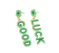 Milisten 1 Pair Patrick's Day Earrings for Women Dangle Design Irish Festival Accessory Parties and Special Occasions
