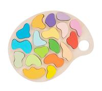 Milisten 1 Set Color Matching Wooden Puzzle for Shape Recognition Color Discrimination Board Multi Functional Educational Enhances Concentration Hand Eye Coordination for Preschool Learning