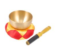 Milisten 1 Set Copper Singing Bowl Yoga Meditation Bowl for Stress Relief Healing Mindfulness Fits Palm for Home Decoration