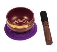 Milisten 1 Set Decorative Copper Meditation Bowl Tibetan Singing Bowl for Mindfulness Yoga and Home with Mallet Cushion Calming Sound for Clarity and Peace