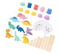 Milisten 1 Set Dinosaur Stacked Blocks for Educational Wooden Animal Balance Game Fun Imagination Creativity Development for Early Childhood Play Enhances Hand Eye Coordination Social