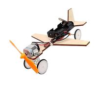 Milisten 1 Set DIY Wooden Aircraft Kit Stem Science Learning for Boys No Battery Needed Hands Model for Creative Learning Fun Activities
