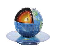 Milisten 1 Set Earth Structure Globe Puzzle Kit for Engaging Arts Crafts Educational Fun for Ages Develops Hand Eye Coordination and Geography Skills DIY Space Exploration Model
