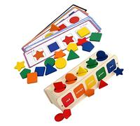 Milisten 1 Set Funny Shape Sorter Montessori Wooden Grab Blocks for Educational Color Sorting Game to Enhance Concentration and Fine Motor Skills Safe Odorless Design for Ages Year and Up