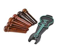 Milisten 1 Set Guitar Bridge Pin Puller with Replacement Pegs for Acoustic Electric Guitars Durable String Instrument Maintenance Parts Safe Practical for Music Lovers