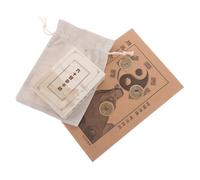 Milisten 1 Set Hexagram Divination Cards Beginner Friendly I Ching Guide with Brass Feng Shui Coins for Wealth Luck Detailed Visual Analysis Educational Value for Chinese Fortune Telling