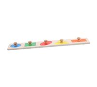 Milisten 1 Set Jumbo Knob Geometric Puzzle Wooden Shape and Color Sorting for Early Learning Educational Activity Fine Motor Skills Development Montessori Preschool Essential