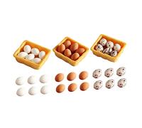 Milisten 1 Set Miniature Egg Model Ornament Speckled Eggs Storage for Dollhouse Decor Pretend Play and Craft Projects Lightweight Realistic Design