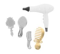 Milisten 1 Set Miniature Hair Styling Dollhouse Accessories Set Realistic Hairbrush Mirror Comb for Pretend Play Dollhouse Decor Hair Care Tools for Creative Imaginative Play