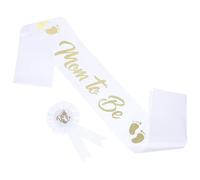 Milisten 1 Set Mom Sash Dad Badge Pin Shower Decoration for Celebrations Lightweight Comfortable Sashes for Themed Parties