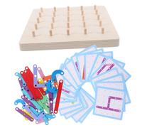 Milisten 1 Set Montessori Geoboard Alphabet Puzzle Number Block for Early Education Fine Motor Skills Development Shape Recognition Parent Interactive Learning
