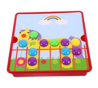 Milisten 1 Set Mushroom Nail Puzzle Pegboard for Art Peg Board Preschool Fine Motor Activities Dot Markers Activity Book Insert Plastic