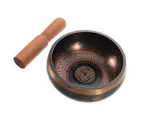 Milisten 1 Set Relaxation Singing Bowl Copper Meditation Bowl with Wooden Mallet for Yoga Spiritual Accessories and Inner Peace Artisan Quality for Mindfulness and Calm