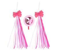 Milisten 1 Set Ribbon Decorative Bike Bell for Pink Streamers Base for Scooters and Bicycles Fun Accessories Random Color