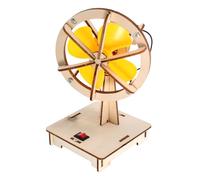 Milisten 1 Set Science Project Kit DIY Building with Electric Head Shaking Fan Science Craft Model for Engaging Hands Learning Experience
