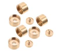 Milisten 1 Set Small upper and lower cover Trumpet Buckle Snap trumpets finger buttons trumpet valve screw cap trumpet repair parts pro tools Trumpet Button copper washer musical instrument