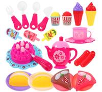 Milisten 1 Set Tea Set Realistic Simulation Tea Ware Playset for Boys Safe Material Bright Colors for Role Play and Learning Experiences