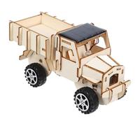Milisten 1 Set Unfinished Wooden Solar Vehicle Model Kit DIY Assemble Solar Car Science Project for Hands Experience Lightweight and for Easy Use