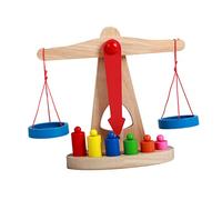 Milisten 1 Set Wood Balance Scale Educational Teaching Tools for Early Development Plaything for Intellectual Growth and Balance Awareness Safe Material