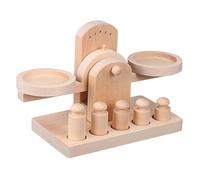 Milisten 1 Set Wooden Balance Scale for Educational Plaything for Learning Balance Theory and Math Skills and Creative Assembled Design for Boys