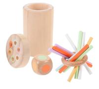 Milisten 1 Set Wooden Balancing Sticks Cognitive Development Fine Motor Skills Game Early Learning Balance Beam for Preschool Safe Natural for Cooperative Play