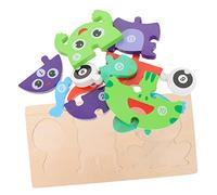 Milisten 1 Set Wooden Frog Growth Puzzle for Educational Animal Jigsaw for Early Learning Development Birthday for Preschoolers Smooth Safe Design for Creative Play