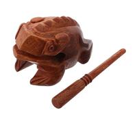 Milisten 1 Set Wooden Frog Percussion Instrument Beginner Musical Tool for Shelf Decor Sound Maker for Teaching Music and Interactive Play