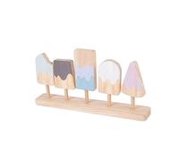 Milisten 1 Set Wooden Ice Cream Set for Role Play Playhouse Accessories Fun Desktop Decoration Engaging Educational for Boys and Enhance Social Skills and Imagination