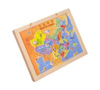 Milisten 1 Set World Map and China Map Puzzle Educational Puzzles for Enhances Geography Learning Teamwork and Cognitive Skills for Boys