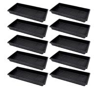 Milisten 10 Pack Flat Growing Seedling Trays without Holes for Plant Germination Nursery Reusable Planting Trays 21.65X11.02X2.36In for Greenhouse and Garden Use