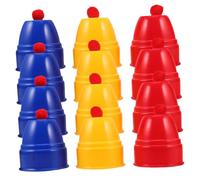 Milisten 10 Sets Magician Cups and Balls for Beginners Portable Lightweight Props for Teens Party Stage Performances