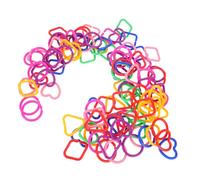 Milisten 100 Pcs Geometric Linking Chains for Plastic Clip Rings for Classroom Home Early Education Shape Color Recognition Fine Motor Skills Development