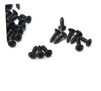 Milisten 100pcs Black Plate Screws for Guitar Pickguard Self Tapping Screws for Electric Guitar Bass Use