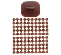 Milisten 100pcs Brown Mini Polymer Clay Letter Stamps Set, Alphabet Embosser Mold for Cookie Decorating and Clay Crafts, Detachable Baking and Crafting Tool for Kitchen Use