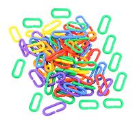 Milisten 100pcs Clamp Chain Link Swing Toy Bird Toy Accessories Plastic Chain Links Clips for Parrot Bird Supplies