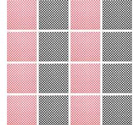 Milisten 100pcs Greaseproof Checkered Baking Parchment Paper Sheets 30x30cm, Food Wraps for Sandwiches, French Fries, Burgers, Oven-Safe Food Basket Liners in Crimson and Ebony