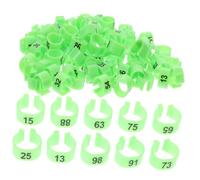 Milisten 100Pcs Green Poultry Leg Bands Bird Foot Rings for Pigeon Racing and Identification Easy to Use Ankle Markers for Homing Pigeons and Chicken Coops
