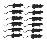 Milisten 100pcs Halloween Tricky Props Simulation Rats Loose Packed Black Prank for Party Decoration and Haunted House Essentials