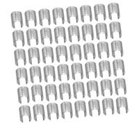 Milisten 100pcs Metal Leather Rope Clips Cord Ends 11mm X 15mm Silver Foldable Fasteners for Jewelry DIY Tassels Lanyard Craft Accessories