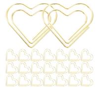 Milisten 100pcs Metal Paper Clips Small Paperclip Document Clips for Office Student Use Cute Stationery Heart Paperclips as Bookmark for Home Office