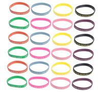 Milisten 100Pcs Motivational Wristbands Inspirational Silicone Bracelets for Teens Unisex Colored Bands with Positive Quotes for Events and Daily Wear