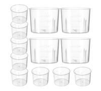 Milisten 100pcs Small Beakers Laboratory Measure Cups 15ml Plastic Practical Scale Liquid Measuring Cups for Lab Use