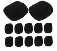 Milisten 100pcs Sponge Microphone Covers for Lapel Headset Durable Windscreen Protectors Reduces Wind Noise Saliva Compatible with Various Microphones for Singers Presenters