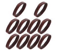 Milisten 10pcs 22mm Dark Brown Leather Watch Band Loops Replacement Adjustable Watch Strap Keeper Rings Accessories Sturdy Parts for Strap Fixing