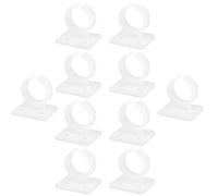 Milisten 10pcs Angled Microphone Clip Holder for Desk Mic Stand Organizer Adjustable Home Karaoke Wall Mount Bracket Retractable Cable Clips