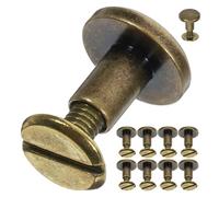 Milisten 10pcs Antique Copper Binding Post Screws 9/5x8mm for Leathercraft Bookbinding Rivets Fasteners for Bags and Fabric Repair Craft Supplies