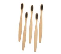 Milisten 10Pcs Bamboo Toothbrushes for Adults with Soft Bristles Ergonomic Wooden Handle Gentle Gum Care Plaque Removal Biodegradable and Oral Hygiene