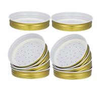 Milisten 10pcs Bee Feeder Lids Metal Mason Jar Covers for Beekeeping Supplies Hive Entrance Waterer for Clean Fresh Water Access Easy Installation and Maintenance Garden Hive Feeder